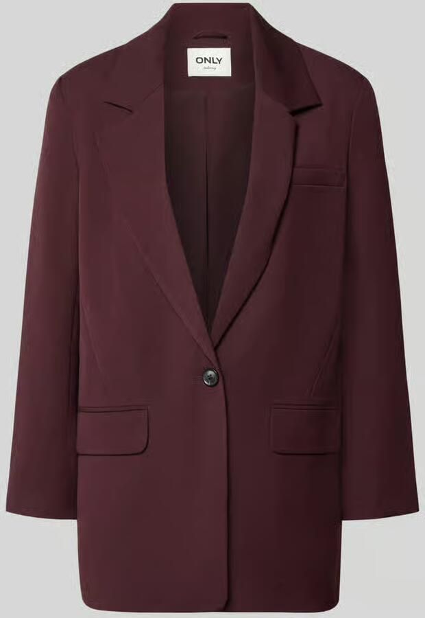 Only Regular fit lange blazer met 1-knoopsluiting