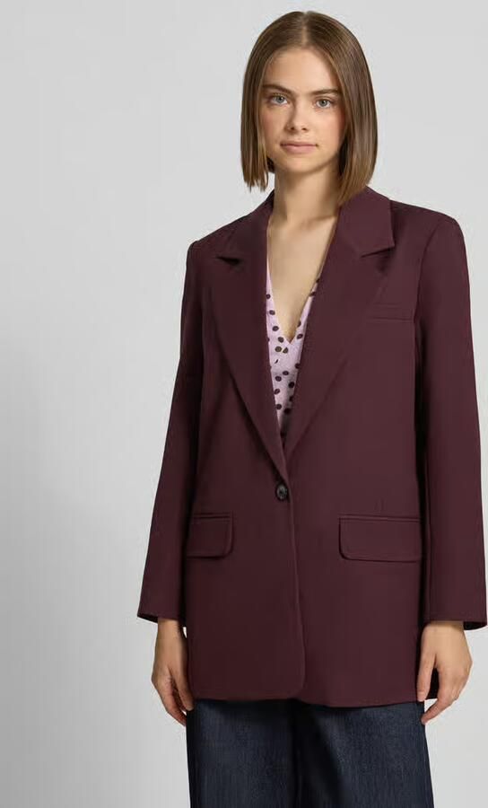 Only Regular fit lange blazer met 1-knoopsluiting - Foto 3