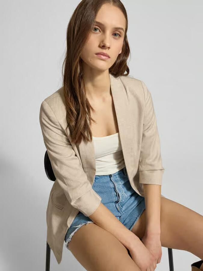 Only Regular fit blazer met gestileerde paspelzakken model 'ELLY' - Foto 2