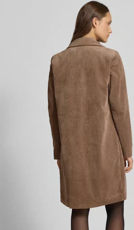 Only Regular fit lange corduroy jas met reverskraag model 'ASTRID'