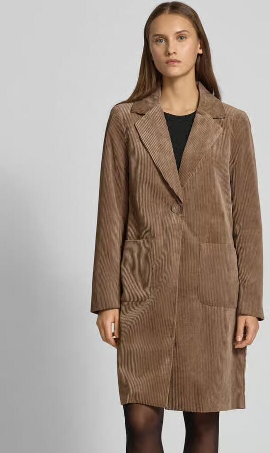 Only Regular fit lange corduroy jas met reverskraag model 'ASTRID' - Foto 2