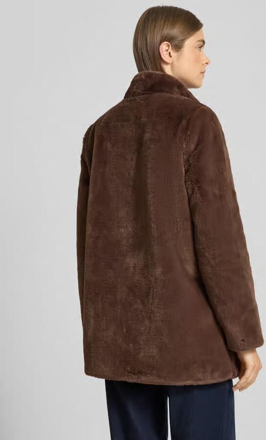 Only Regular fit lange jas in de look van imitatiebont model 'VIDA'