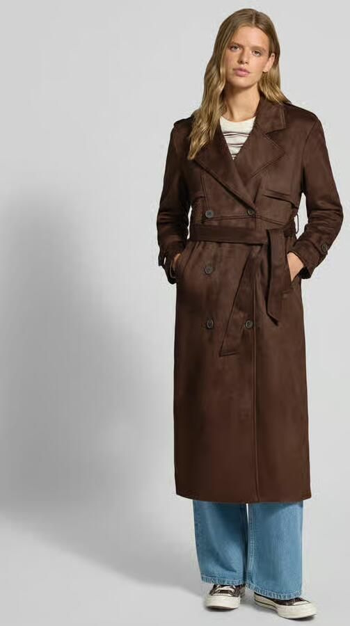 Only Regular fit lange jas in leerlook model 'LINA' - Foto 3