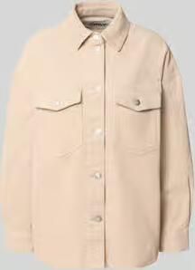 Only Straight fit corduroy lange jas met reverskraag model 'ASTRID'