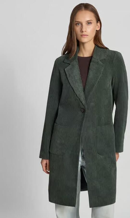 Only Straight fit corduroy lange jas met reverskraag model 'ASTRID' - Foto 2