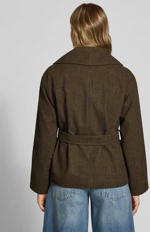 Only Regular Fit lange jas met strikceintuur model 'AUGUSTA' - Foto 2