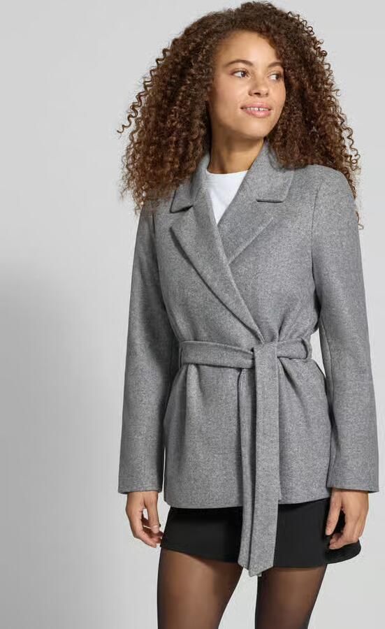 Only Regular fit lange jas met tailleriem om te strikken model 'ALVILDA' - Foto 5