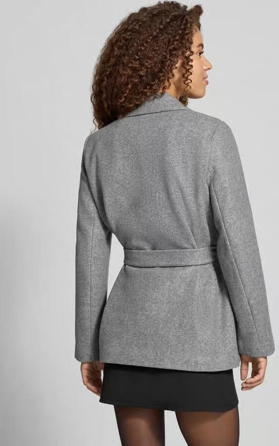 Only Regular fit lange jas met tailleriem om te strikken model 'ALVILDA' - Foto 4