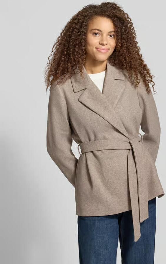 Only Regular fit lange jas met tailleriem om te strikken model 'ALVILDA' - Foto 11