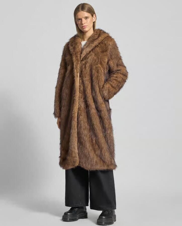 Only Regular fit lange jas van imitatiebont model 'DAWN' - Foto 2