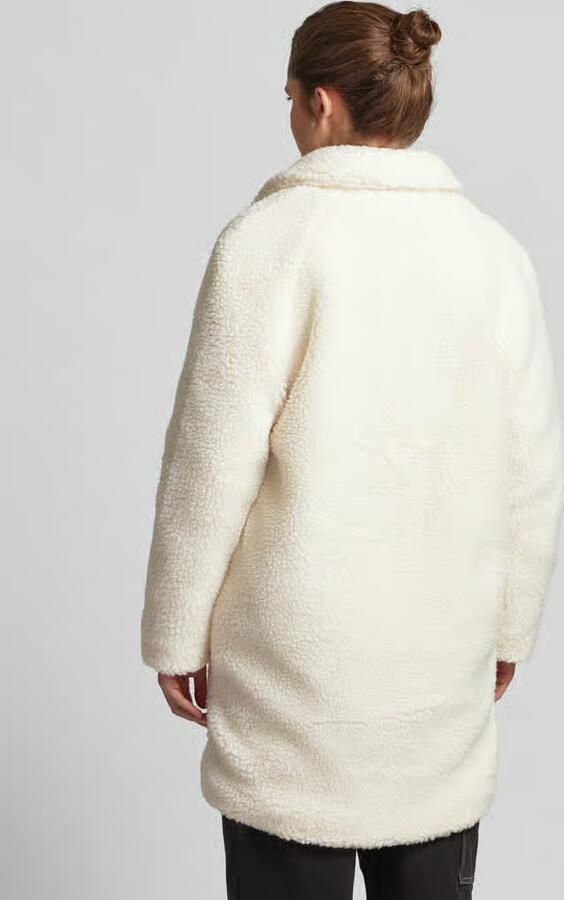 Only Regular fit lange jas van teddybont met blinde drukknoopsluiting model 'NEWAURELIA'