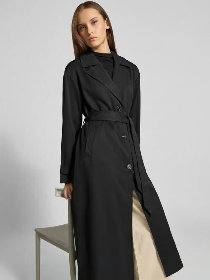 Only Trenchcoat ONLLINE X-LONG TRENCHCOAT OTW NOOS met bindriem in de taille 2 zijzakken - Foto 5