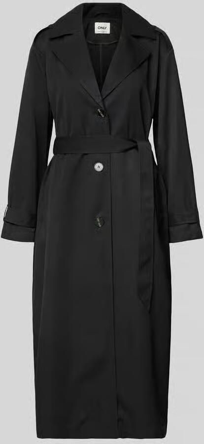 Only Trenchcoat ONLLINE X-LONG TRENCHCOAT OTW NOOS met bindriem in de taille 2 zijzakken - Foto 4