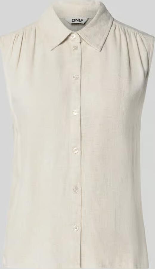 Only regular fit linnen blouse zonder mouwen model 'SIESTA' - Foto 4