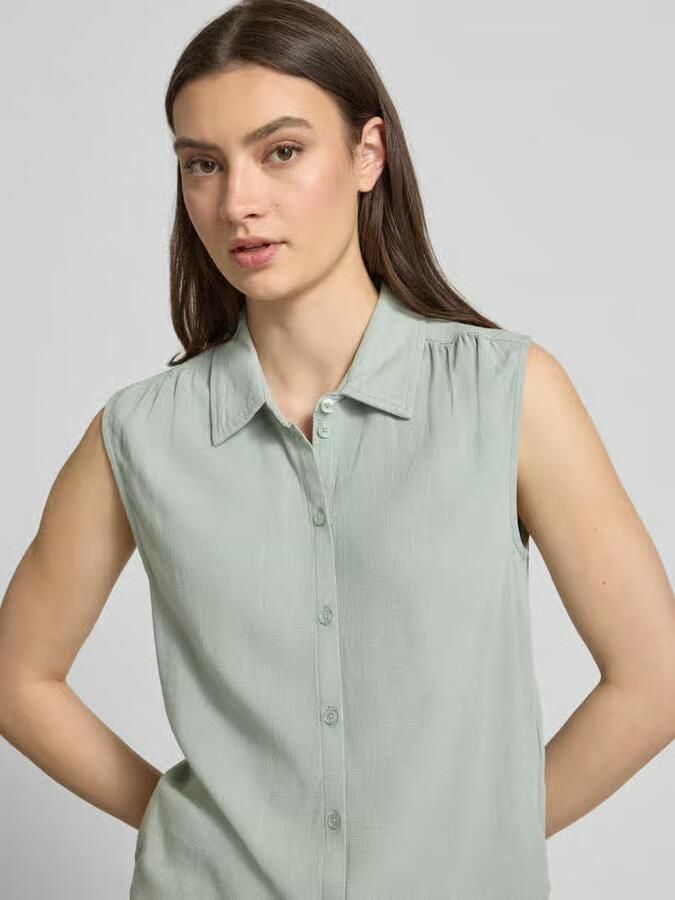 Only regular fit linnen blouse zonder mouwen model 'SIESTA'