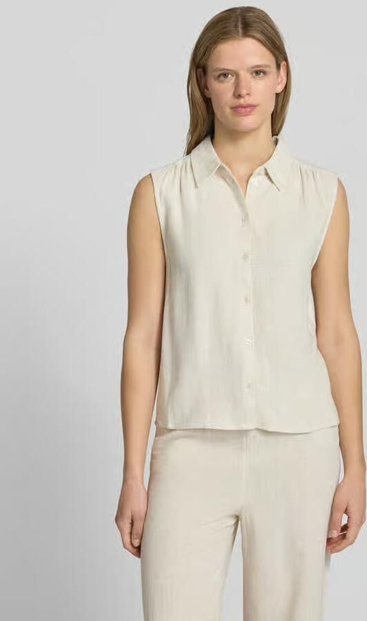 Only regular fit linnen blouse zonder mouwen model 'SIESTA' - Foto 5