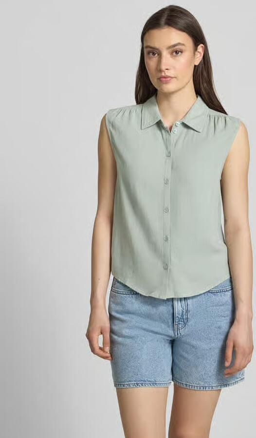 Only regular fit linnen blouse zonder mouwen model 'SIESTA' - Foto 3