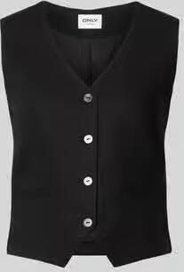 Only regular fit linnen gilet met bindceintuur model 'GOA'