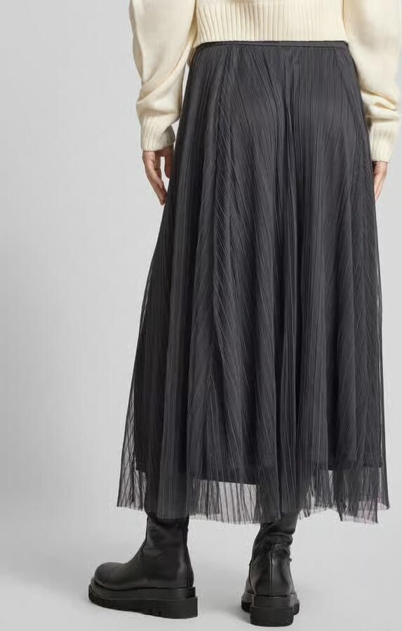 Only regular fit midi-rok van mesh model 'LAVINA'
