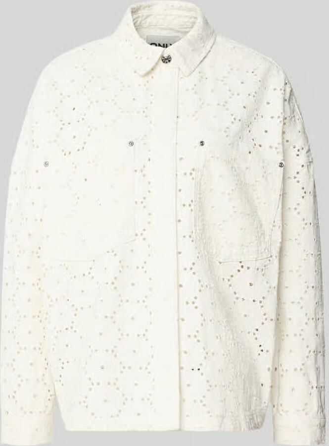 Only regular fit overhemdblouse met ajourwerk model 'JANINE-FLO' - Foto 2