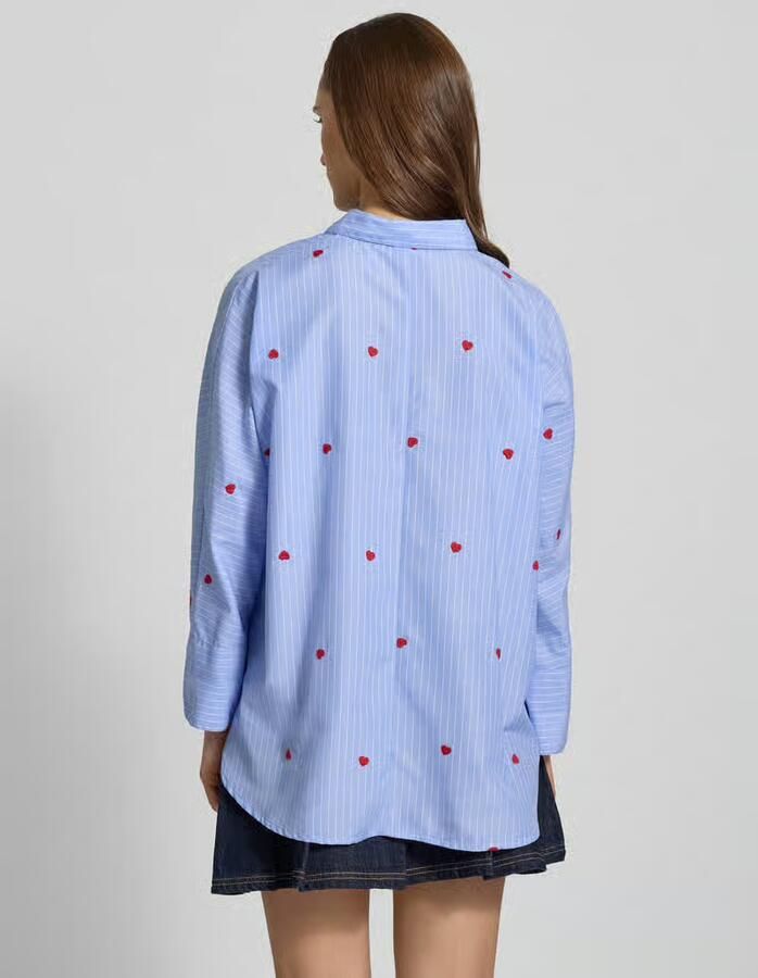 Only Regular fit blouse met lange mouwen en motiefstitching 'NEW LINA GRACE'