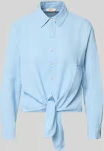 Only Olecey LS Stripe Knot DNM Shirt Cloud Dancer MEDIUM Blue | Freewear Blauw Blue Dames - Foto 12