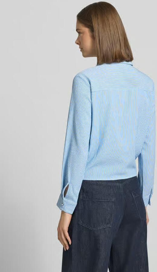 Only Olecey LS Stripe Knot DNM Shirt Cloud Dancer MEDIUM Blue | Freewear Blauw Blue Dames - Foto 15