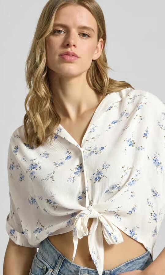 Only regular fit overhemdblouse van pure viscose model 'PAULA'