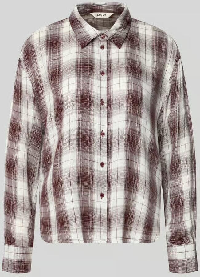 Only Regular fit overhemdblouse van pure viscose model 'RILEY'