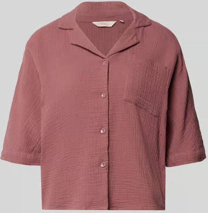 Only Boxy fit blouse met korte mouwen van zuiver katoen model 'THYRA' - Foto 2