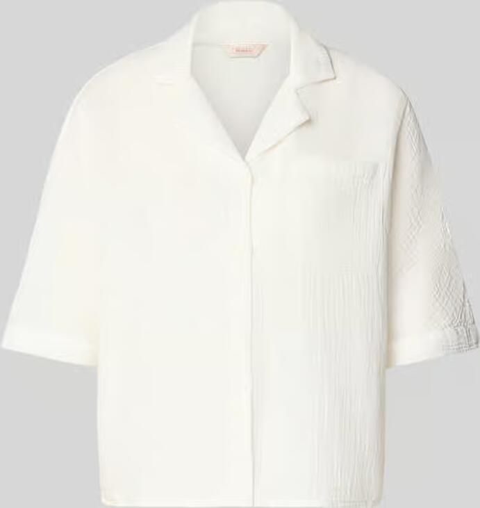 Only Boxy fit blouse met korte mouwen van zuiver katoen model 'THYRA' - Foto 2
