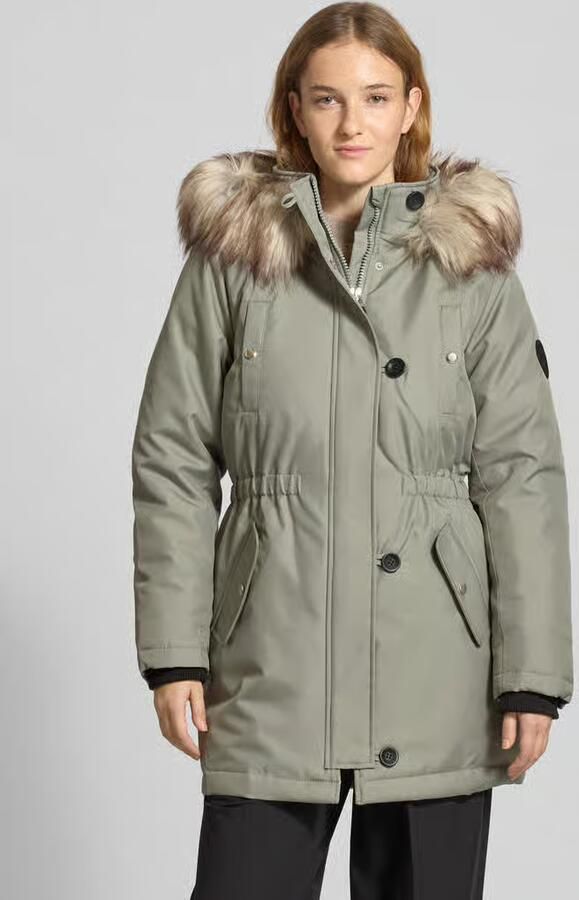 Only Getailleerde parka met imitatiebont model 'IRIS' - Foto 4