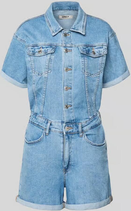 Only regular fit playsuit van katoenmix model 'CASTEL' - Foto 4