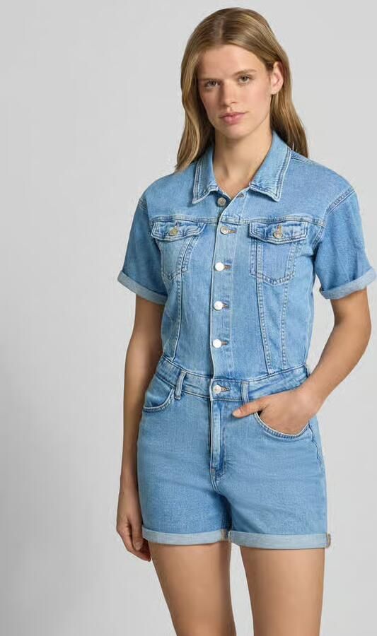 Only regular fit playsuit van katoenmix model 'CASTEL' - Foto 4