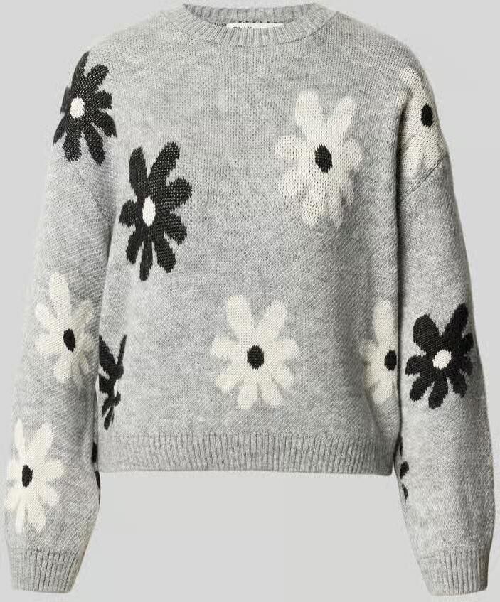 Only Regular fit pullover met all-over motief model 'FREESIA'