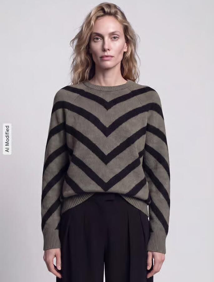 Only Regular fit gebreide pullover met streepmotief model 'ELIZA' - Foto 6