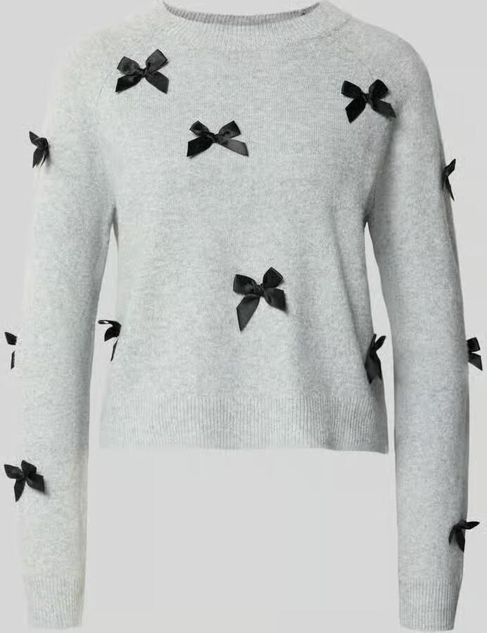 Only Regular fit gebreide pullover met strikdetails model 'NOELLE'