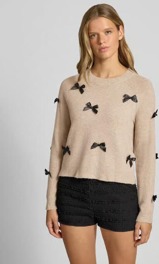 Only Regular fit gebreide pullover met strikdetails model 'NOELLE' - Foto 3