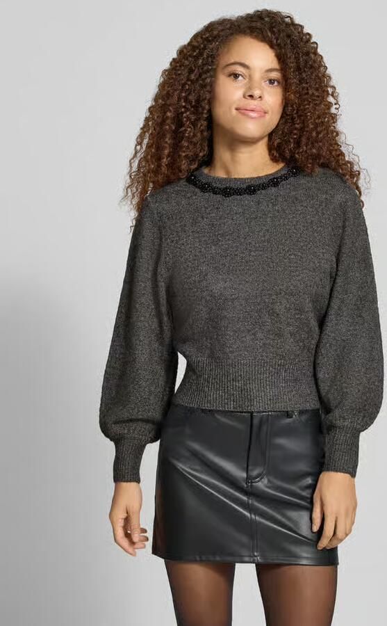 Only Regular fit pullover met strass-steentjes model 'ELSA' - Foto 4