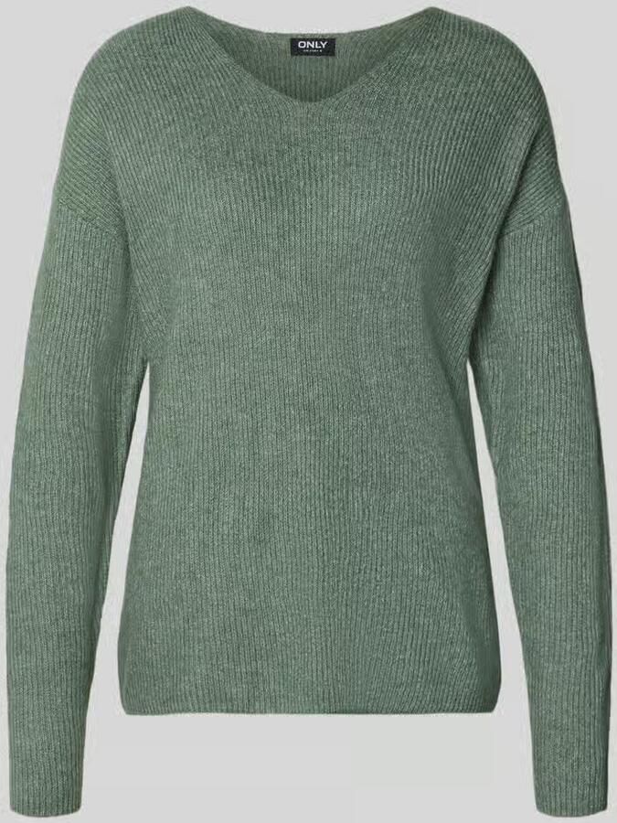 Only Regular fit gebreide pullover met V-hals model 'CAMILLA' - Foto 2