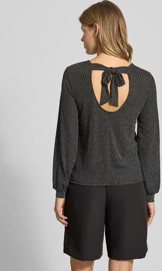 Only Regular fit shirt met lange mouwen met opvallend metallic all-over motief model 'CAROL'