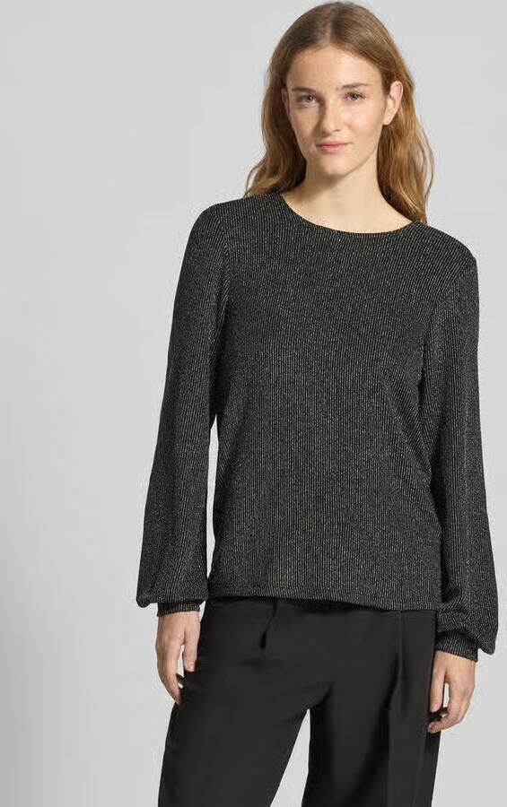 Only Regular fit shirt met lange mouwen met opvallend metallic all-over motief model 'CAROL' - Foto 2
