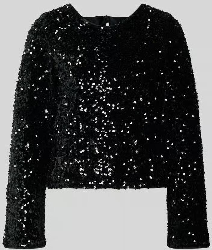 Only Regular fit shirt met lange mouwen met pailletten model 'CONFIDENCE' - Foto 2