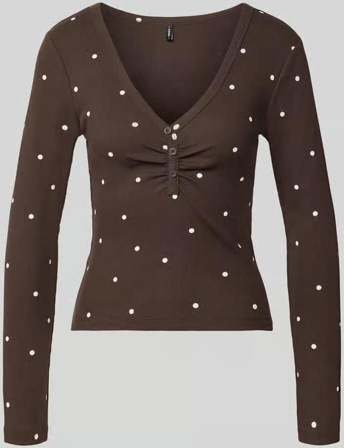 Only Regular fit shirt met lange mouwen van katoenmix model 'FENJA'
