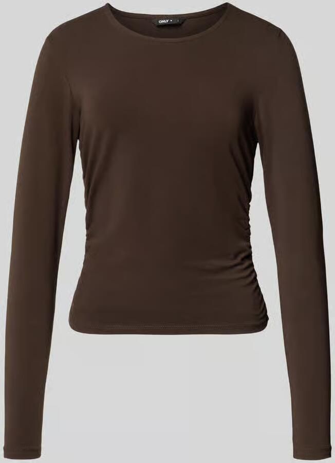 Only Regular fit shirt met lange mouwen van katoenmix model 'MIRA'