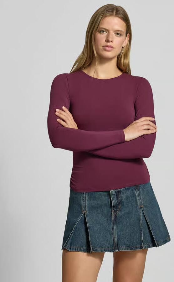 Only Regular fit shirt met lange mouwen van katoenmix model 'MIRA' - Foto 2