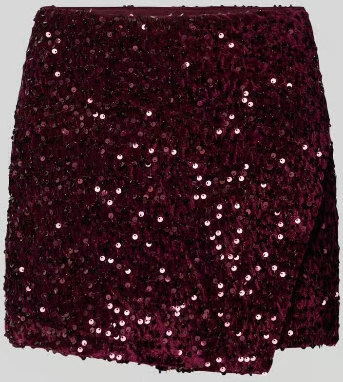 Only Regular fit skort met pailletten model 'ANIKA'