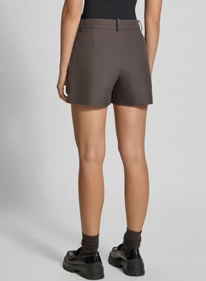 Only Regular fit skort met riemlussen model 'LINDA'