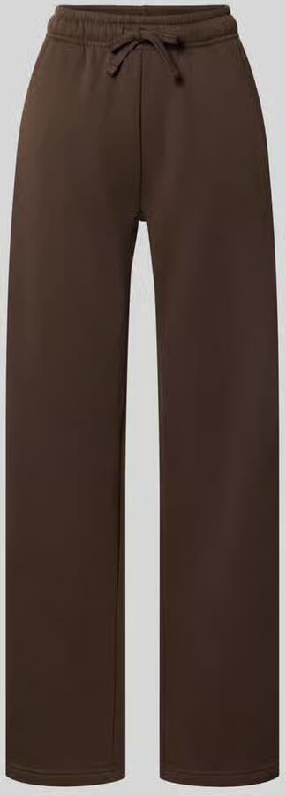 ONLY wide leg regular waist sweatpants donkerbruin