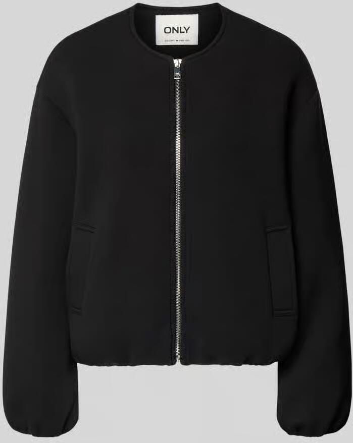 Only Comfort fit sweatjack met extra brede schouders